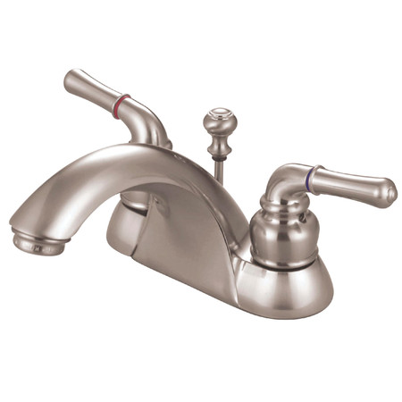 Kingston Brass Naples, 4" Centerset Bathroom Faucet, Brushed Nickel KB2628B